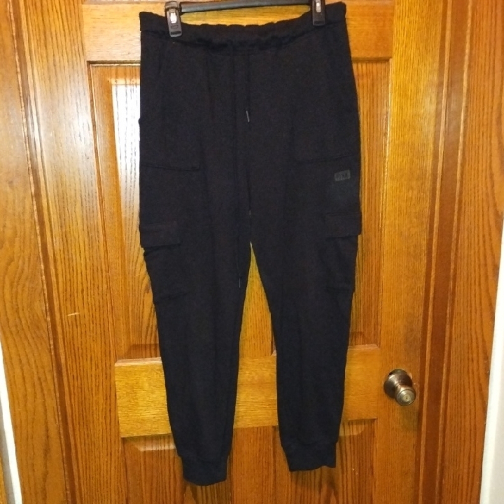 Pink Black Cargo Sweatpants